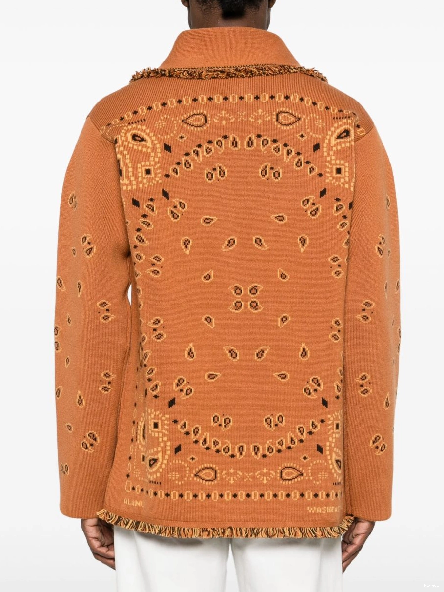 Affordable Alanui cashmere bandana-jacquard cardigan Women 0429